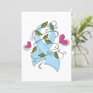 Blue Awareness Ribbon Invitation