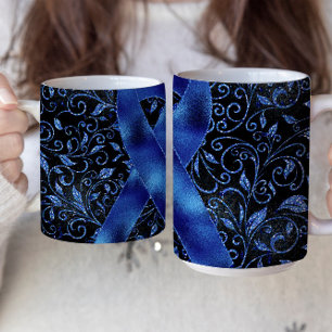 Blue Awareness Ribbon Mug Design