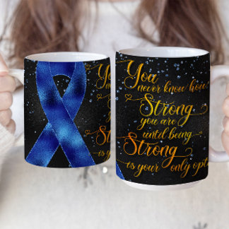 Blue Awareness Ribbon Mug Design