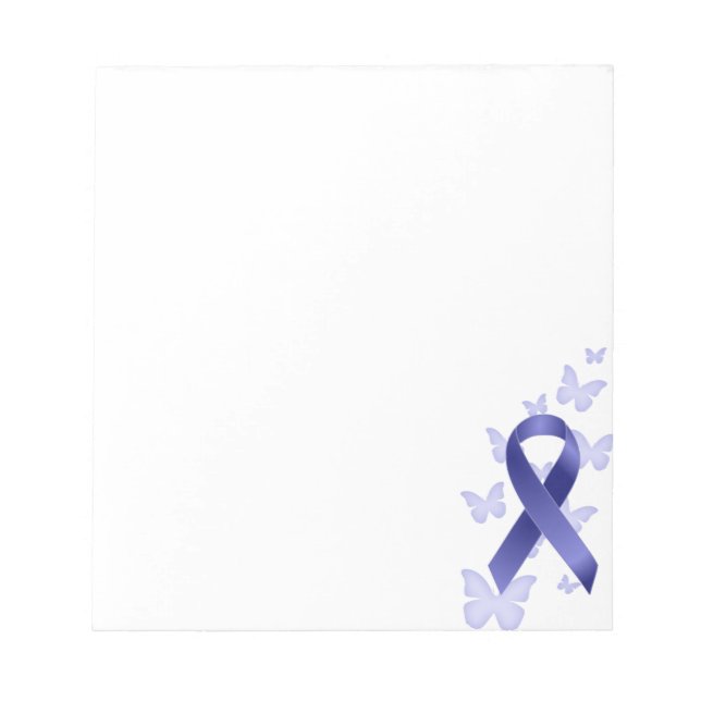 Blue Awareness Ribbon Notepad (Front)