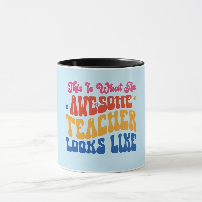 Blue Awesome Teacher Mug (Center)