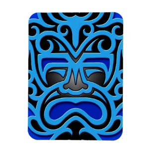 Blue Aztec Mask Magnet