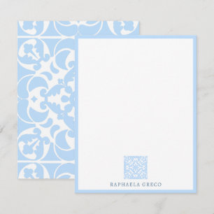  Blue Azulejos Portuguese Spanish Mediterranean Card