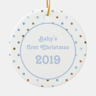 Blue Baby Animals Ceramic Tree Decoration