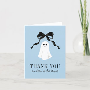 Blue Baby Boo Ghost Halloween Thank You Card