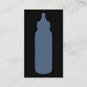 blue baby bottle business card