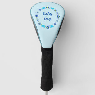 Blue Baby Boy Butterflies and Flowers Custom Golf Head Cover