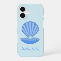 Blue Baby Boy Oyster shell and Pearl Mother to Be