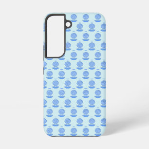 Blue Baby Boy Oyster shell and Pearl Patterned Samsung Galaxy Case