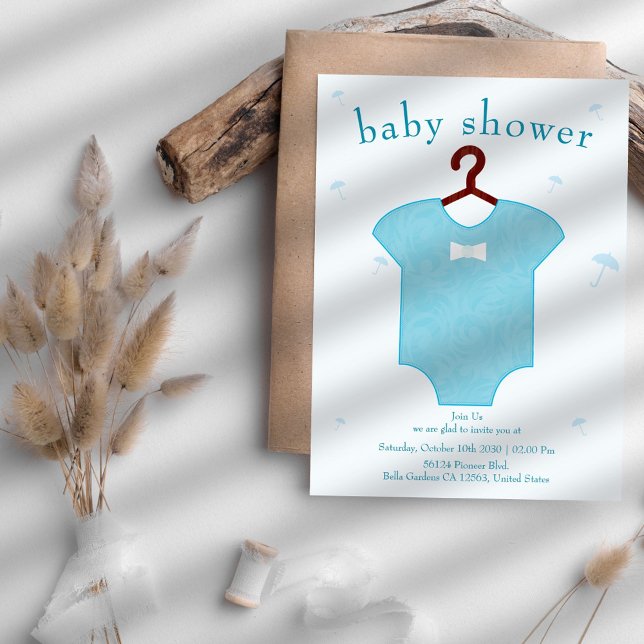 Blue Baby Boy Shower Invitation (Creator Uploaded)