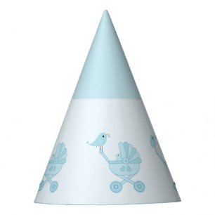 Blue Baby Carriage Baby Shower Party Hat