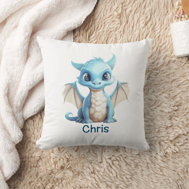 Blue Baby Dragon Chinese New Year 2024 Cushion (Blanket)
