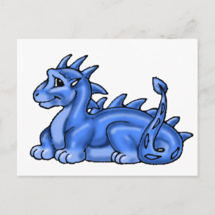 Blue Baby Dragon Postcard