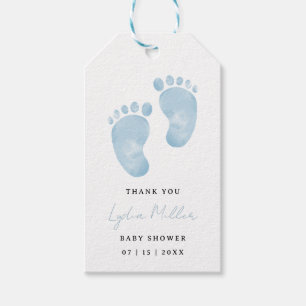 Blue Baby Feet Baby Shower Gift tag, Boy Shower Gift Tags