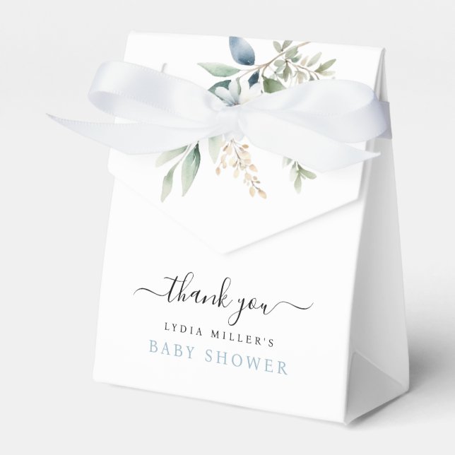 Blue Baby Feet Baby Shower Welcome Baby Boy Favour Box (Front Side)