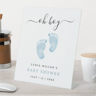 Blue Baby Feet Baby Shower Welcome Sign Baby Boy