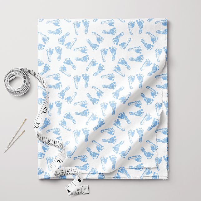 Blue Baby Footprint Pattern Fabric (Creator Uploaded)