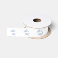 Blue Baby Footprint Ribbon
