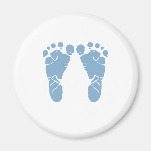 Blue baby footprints magnet
