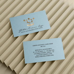 Blue Baby Gold Crown Business Card