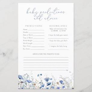 Blue Baby In Bloom Baby Predictions/Advice Game