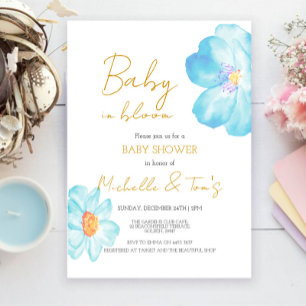  Blue Baby in Bloom Invitation
