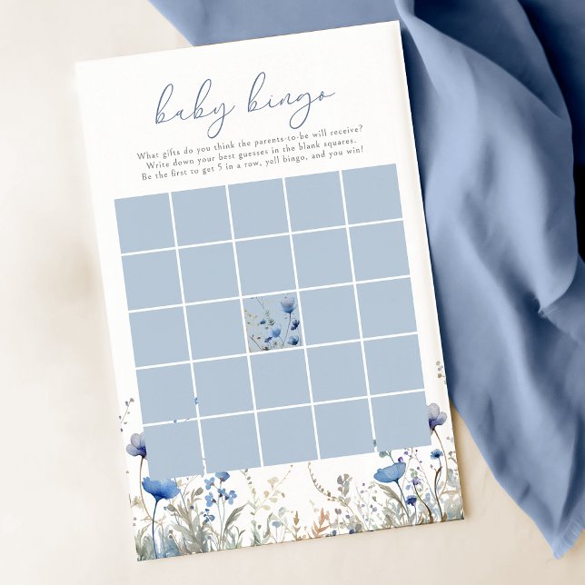 Blue Baby In Bloom Wildflower Baby Bingo Game (Creator Uploaded)