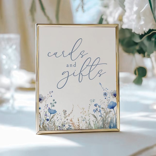 Blue Baby In Bloom Wildflower Cards and Gifts Sign (Creator Uploaded)