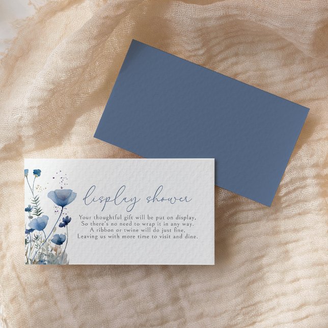 Blue Baby In Bloom Wildflower Display Shower Enclosure Card (Creator Uploaded)