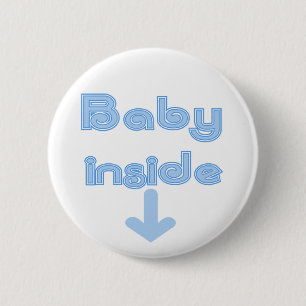 Blue Baby Inside - Customised 6 Cm Round Badge