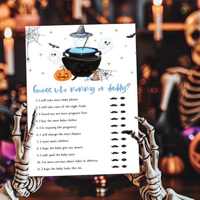 Blue Baby is Brewing Guess who Mummy or Daddy Game (Baby is Brewing Baby Shower Bingo Game Guess who Mommy or Daddy Game)