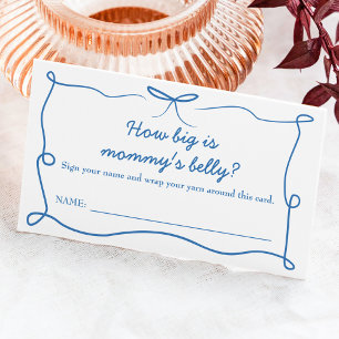Blue Baby Is Brewing How Big Is Mommy's Belly Enclosure Card