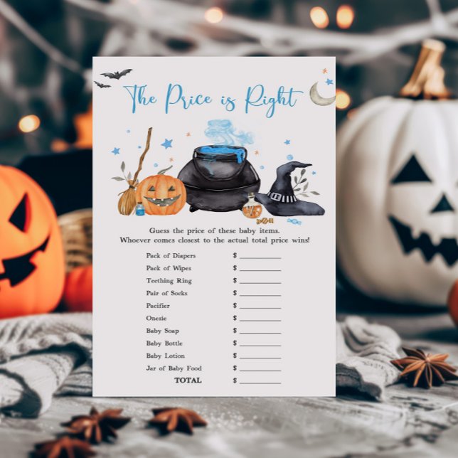 Blue Baby is Brewing The Price is Right Game (Baby is Brewing Baby Shower The Price is Right Game)