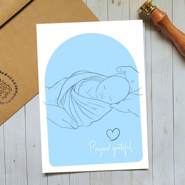 Blue Baby IVF Fertility Doctor Thank You Card  (Creator Uploaded)