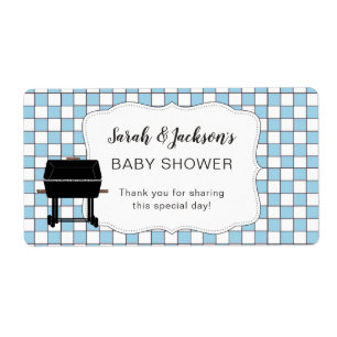 Blue BaBy-Q baby shower favour or water bottle bbq