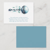 Blue Baby Rattle Boy Books for Baby Request Card