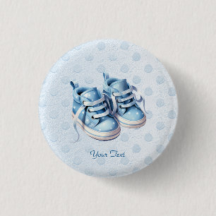 Blue Baby Shoes Button
