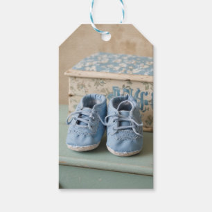 Blue Baby Shoes Gift Tags