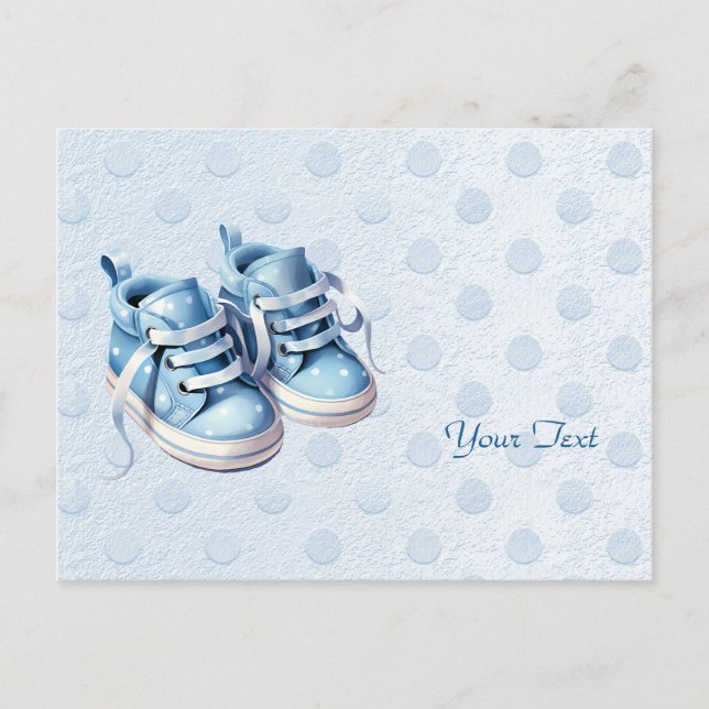 Blue Baby Shoes Postcard (Front)