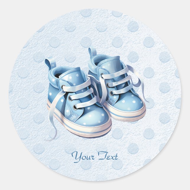 Blue Baby Shoes Sticker (Front)