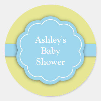 Blue Baby Shower Boy Sticker