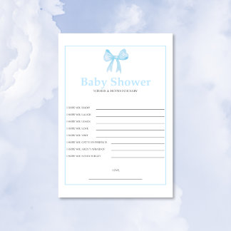 Blue Baby Shower Hopes & Wishes for Baby – Print Custom Letterhead