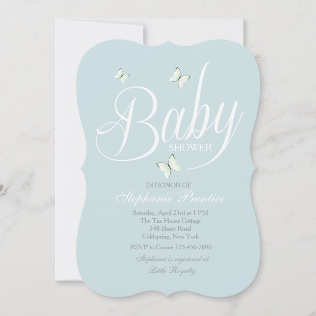 Blue Baby Shower Invitation (Front)