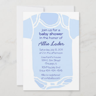 Blue  Baby Shower Invitation