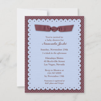 Blue Baby Shower Invitation