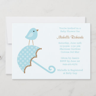 Blue Baby Shower Invitation