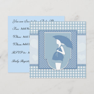 Blue Baby Shower Invitation