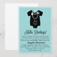 Blue Baby Shower Invitation 5 x7