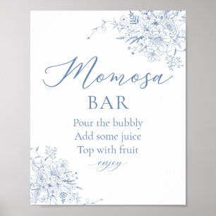 Blue Baby Shower Momosa Bar Poster