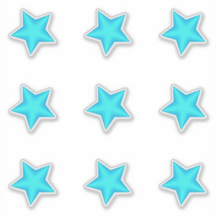 Blue Baby Shower Nine Puffy Stars